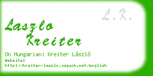 laszlo kreiter business card