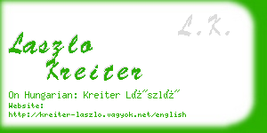 laszlo kreiter business card